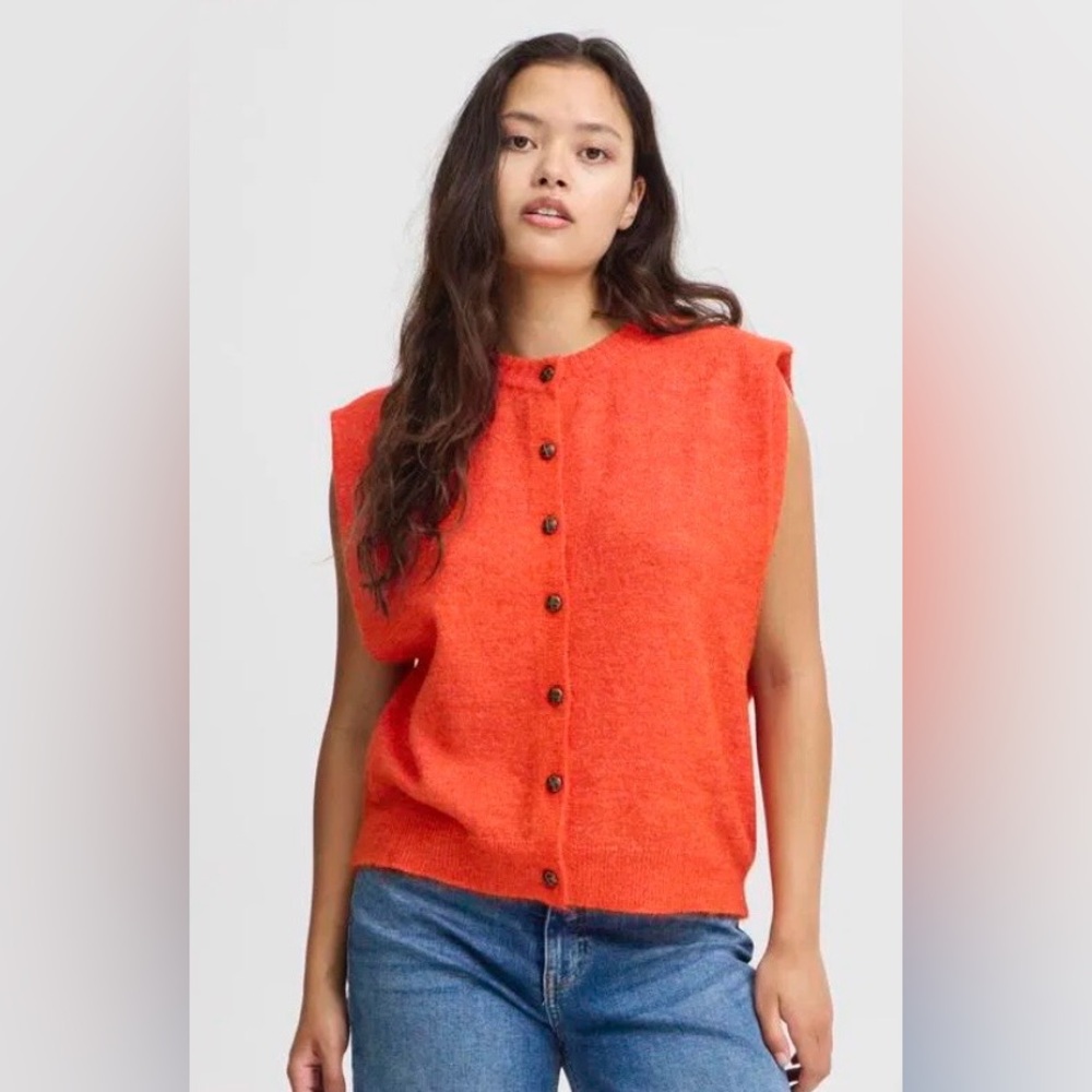 ICHI ANTIQUITES Lamora Knit Vest Top -S